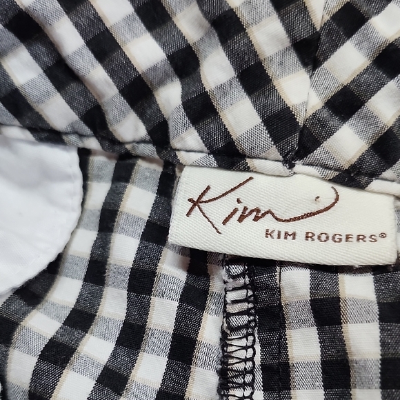 Kim Rogers Black and White Checkered Women Shorts - Picture 2 of 4